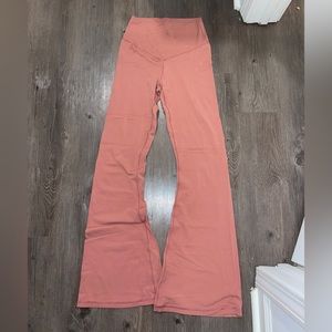Dust Pink flared leggings